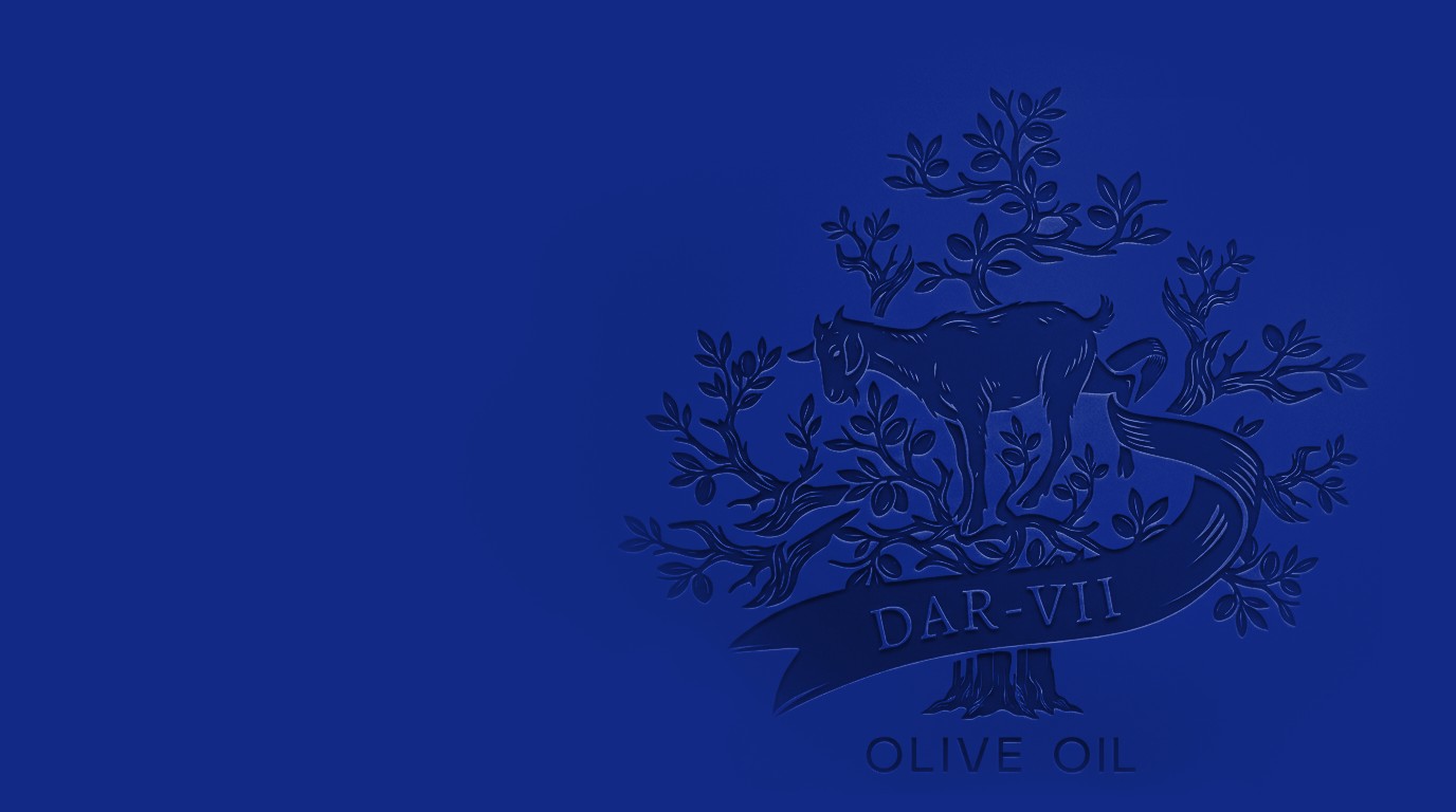The DAR-7 crest blind-debossed into royal blue paper